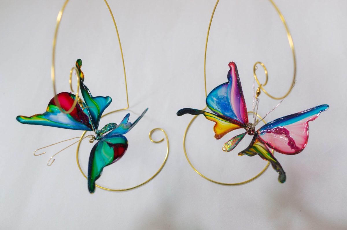 蝶のモビール ディップアートの作り方 トウペディップアート協会